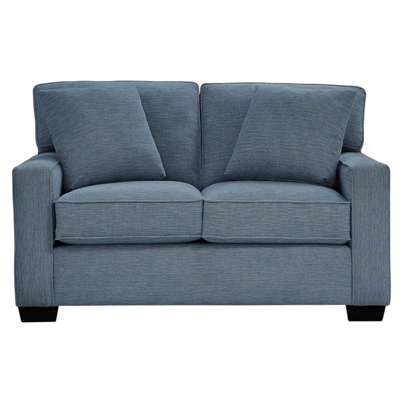 Living Room Sets |  Crestview Track Arm Blue 2-pc sofa & loveseat Blue Living Room Furniture Blue