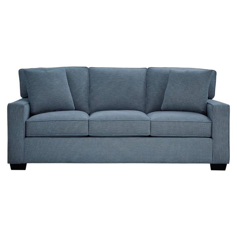 Living Room Sets |  Crestview Track Arm Blue 2-pc sofa & loveseat Blue Living Room Furniture Blue