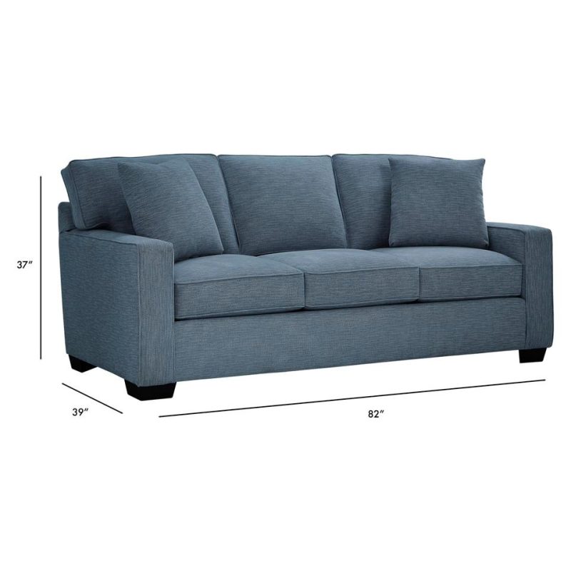 Living Room Sets |  Crestview Track Arm Blue 2-pc sofa & loveseat Blue Living Room Furniture Blue