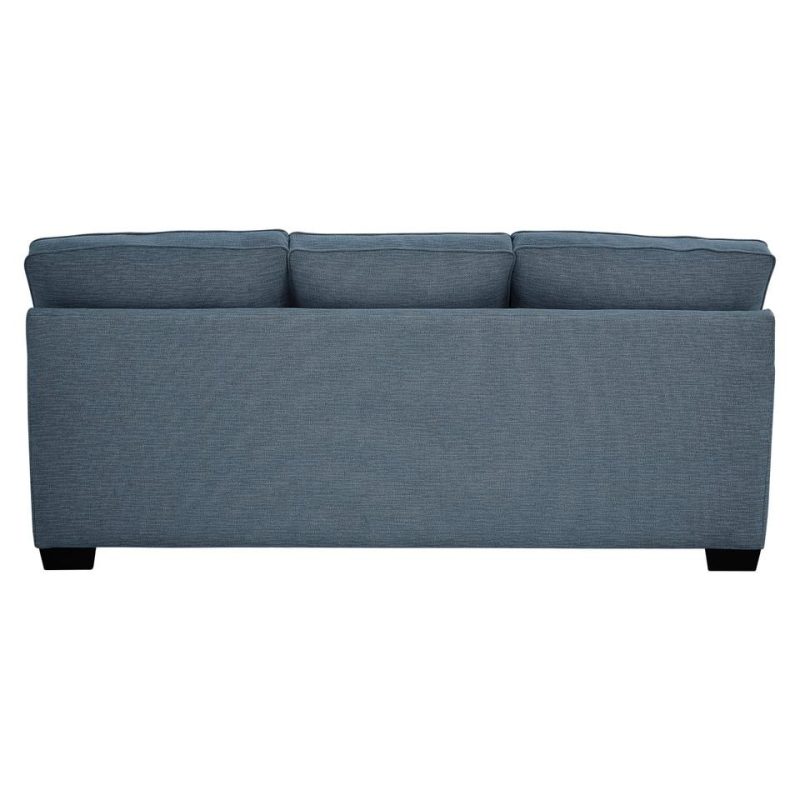 Living Room Sets |  Crestview Track Arm Blue 2-pc sofa & loveseat Blue Living Room Furniture Blue