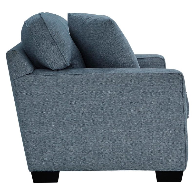 Living Room Sets |  Crestview Track Arm Blue 2-pc sofa & loveseat Blue Living Room Furniture Blue