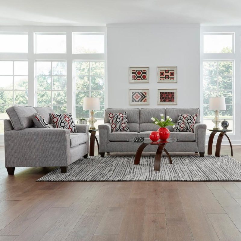 Living Room Sets |  Dylan Sofa And Loveseat Gray Living Room Furniture Gray