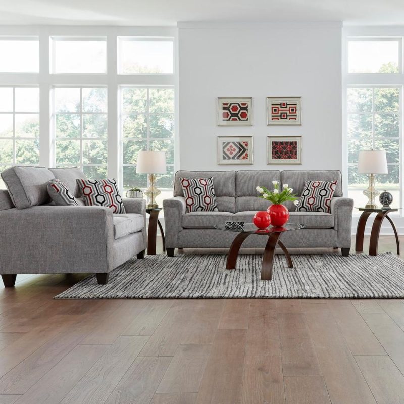 Living Room Sets |  Dylan Sofa And Loveseat Gray Living Room Furniture Gray