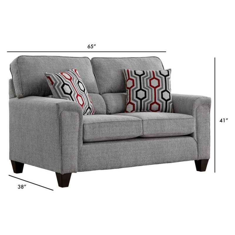 Living Room Sets |  Dylan Sofa And Loveseat Gray Living Room Furniture Gray