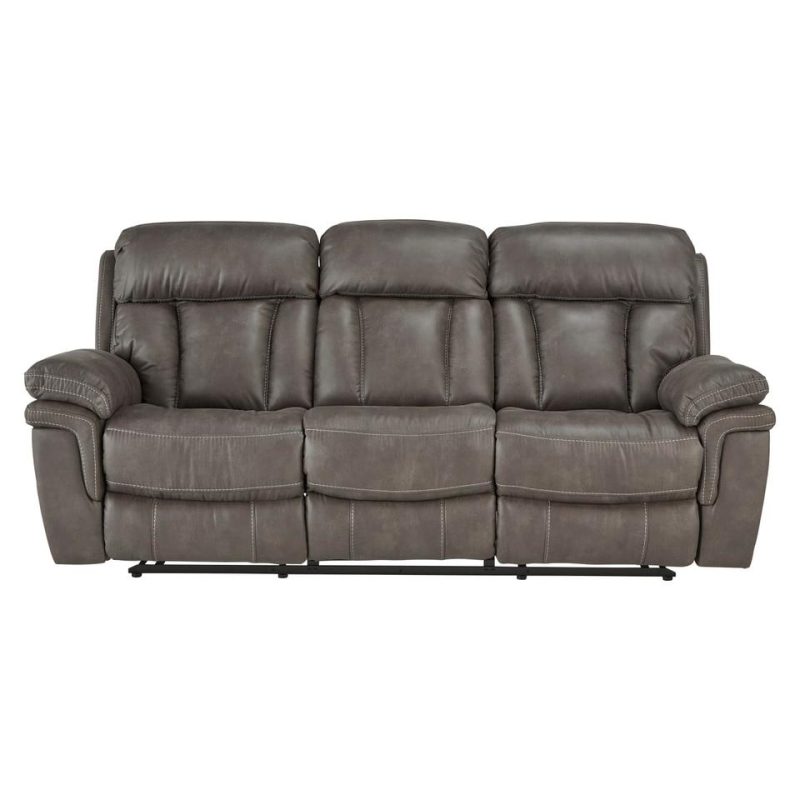 Living Room Sets |  Grayson Reclining Sofa & Loveseat Gray Living Room Furniture Gray