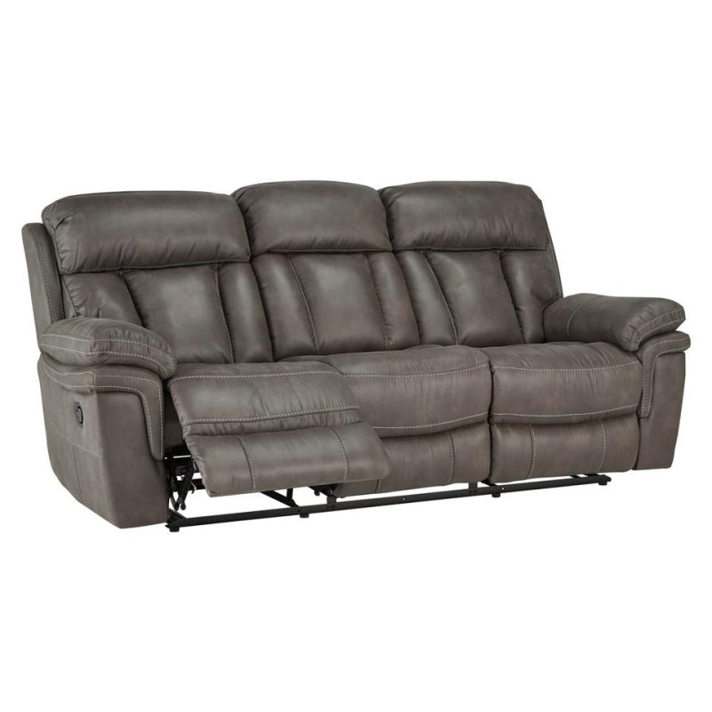 Living Room Sets |  Grayson Reclining Sofa & Loveseat Gray Living Room Furniture Gray