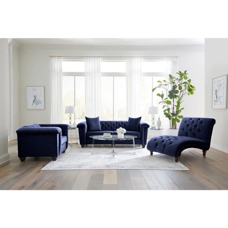 Living Room Sets |  Hampton Blue Sofa & Loveseat Blue Living Room Furniture Blue