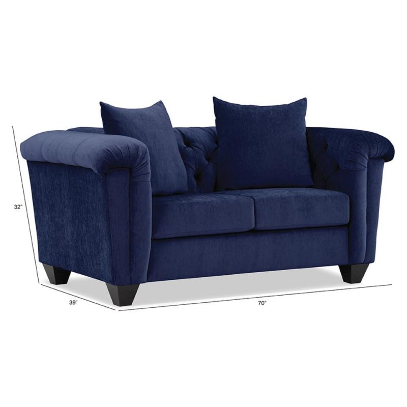 Living Room Sets |  Hampton Blue Sofa & Loveseat Blue Living Room Furniture Blue