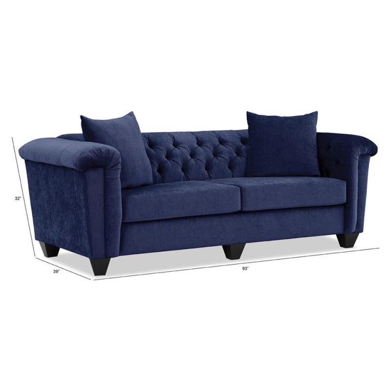 Living Room Sets |  Hampton Blue Sofa & Loveseat Blue Living Room Furniture Blue