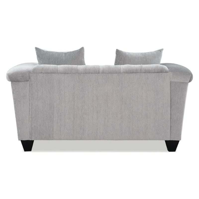 Living Room Sets |  Hampton Silver Sofa & Loveseat Gray Living Room Furniture Gray