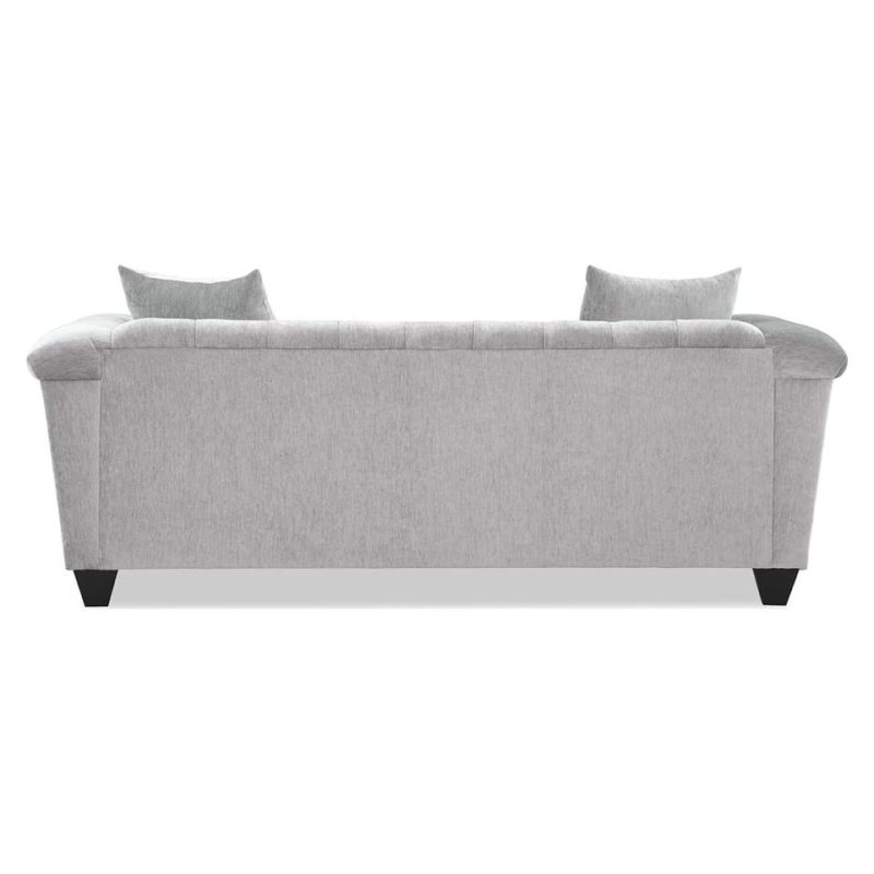 Living Room Sets |  Hampton Silver Sofa & Loveseat Gray Living Room Furniture Gray