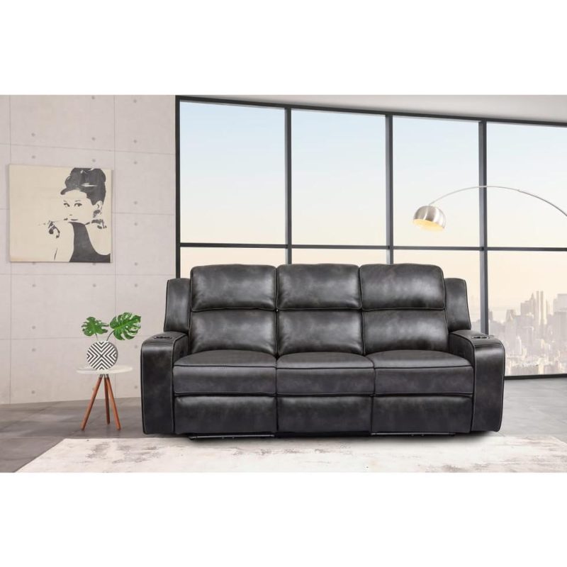 Living Room Sets |  Hanson Sofa & Loveseat Gray Living Room Furniture Gray