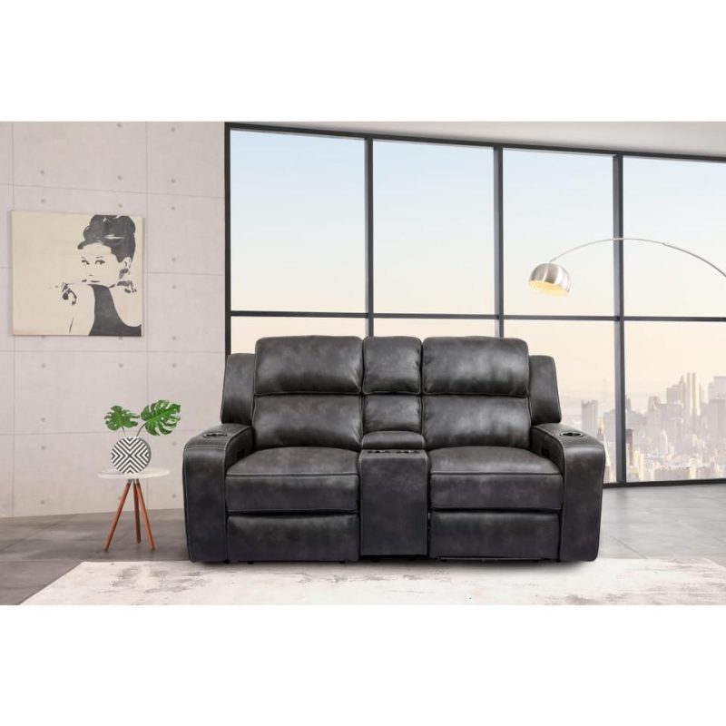 Living Room Sets |  Hanson Sofa & Loveseat Gray Living Room Furniture Gray