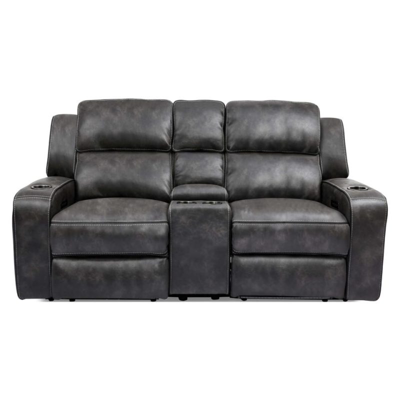 Living Room Sets |  Hanson Sofa & Loveseat Gray Living Room Furniture Gray