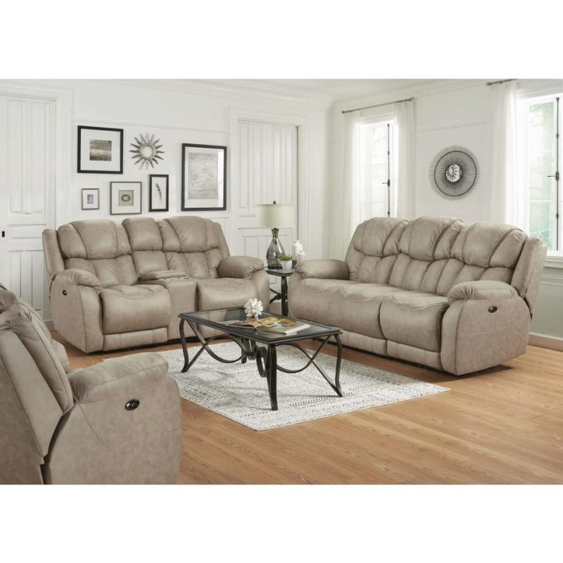 Living Room Sets |  Hughes Sofa & Loveseat Cream Living Room Furniture Cream