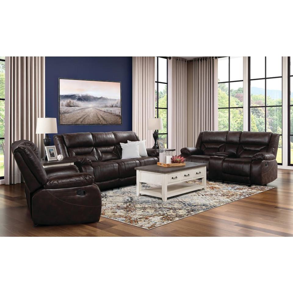 Living Room Sets |  Larson Sofa & Loveseat Brown Living Room Furniture Brown