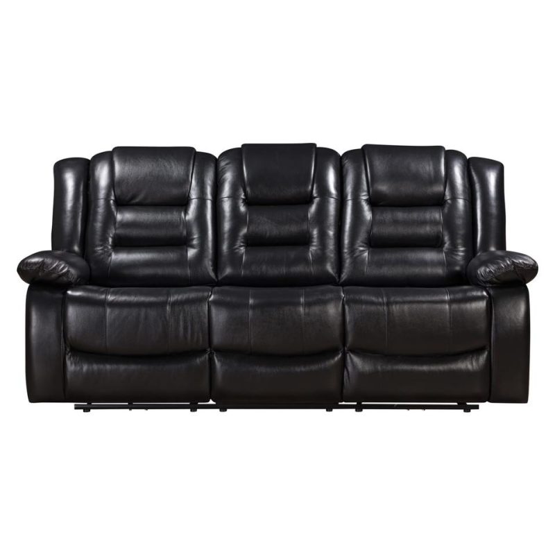 Living Room Sets |  Nixon Sofa & Loveseat Black Living Room Furniture Black