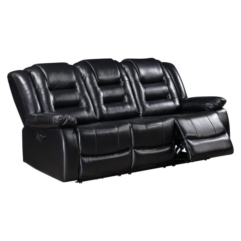 Living Room Sets |  Nixon Sofa & Loveseat Black Living Room Furniture Black