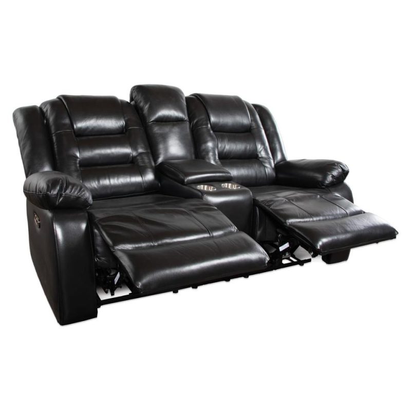 Living Room Sets |  Nixon Sofa & Loveseat Black Living Room Furniture Black