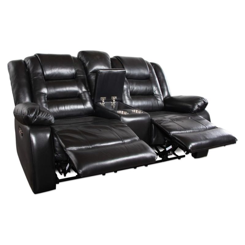 Living Room Sets |  Nixon Sofa & Loveseat Black Living Room Furniture Black