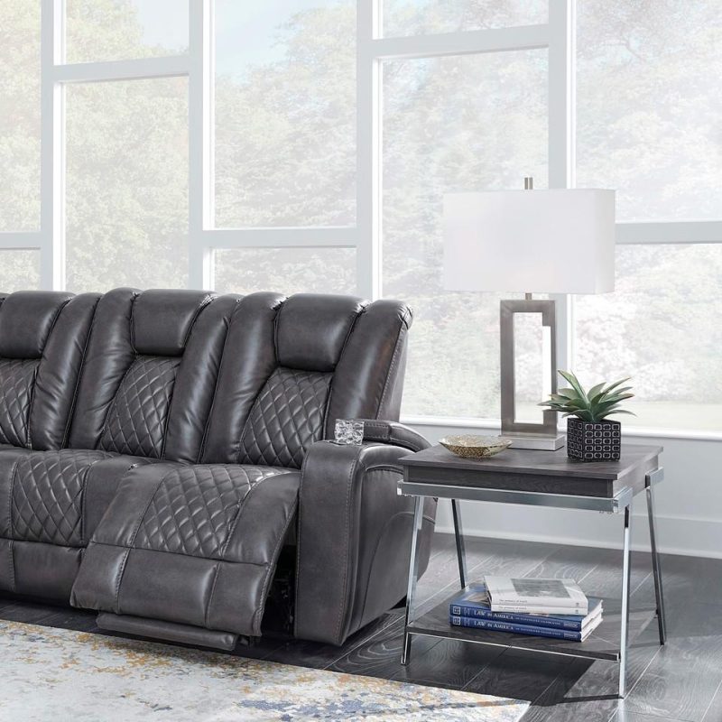 Living Room Sets |  Onyx Reclining Sofa & Loveseat Black Living Room Furniture Black