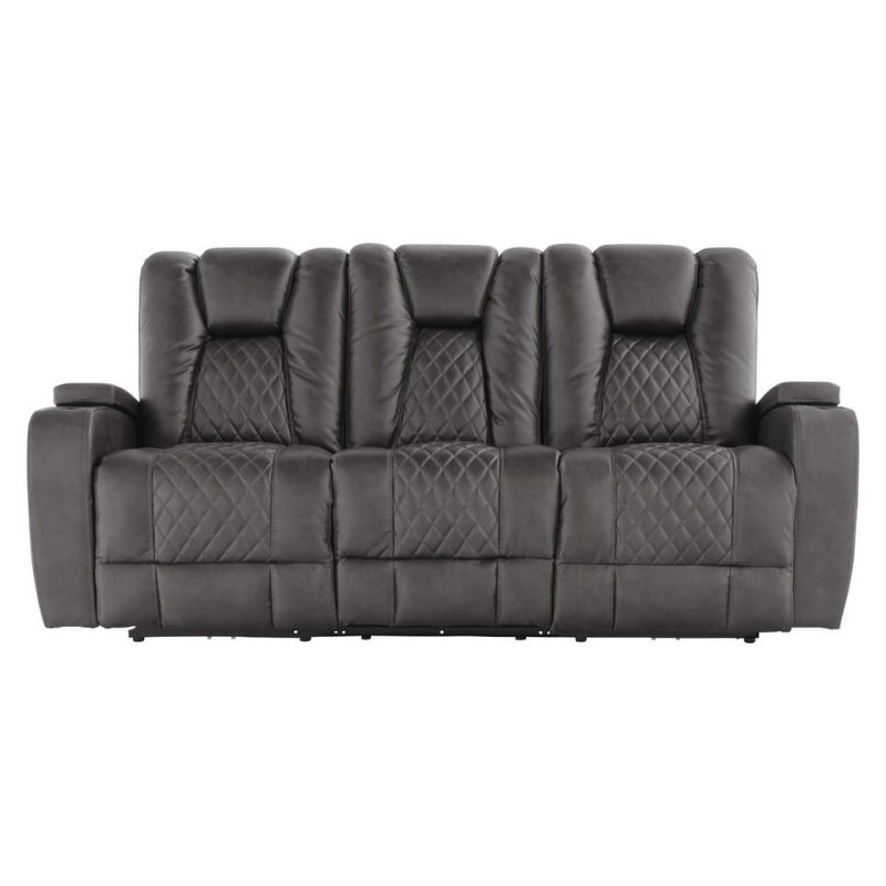 Living Room Sets |  Onyx Reclining Sofa & Loveseat Black Living Room Furniture Black