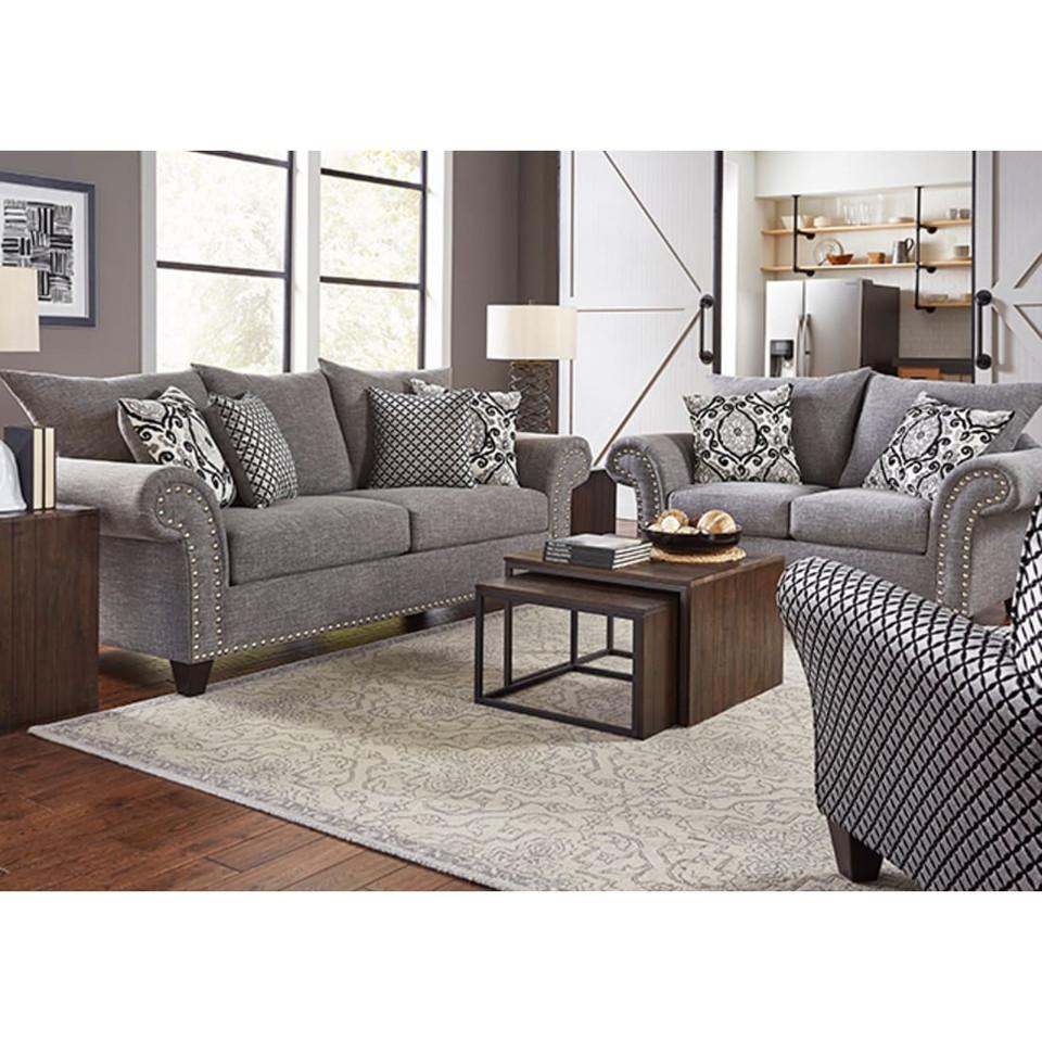 Living Room Sets |  Paris Sleeper Sofa & Loveseat Gray Living Room Furniture Gray