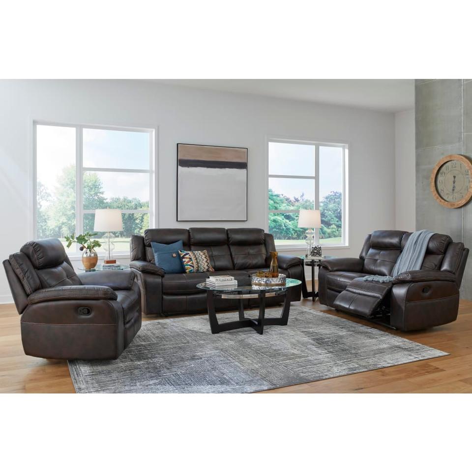 Living Room Sets |  Parker Reclining Sofa & Loveseat Brown Living Room Furniture Brown