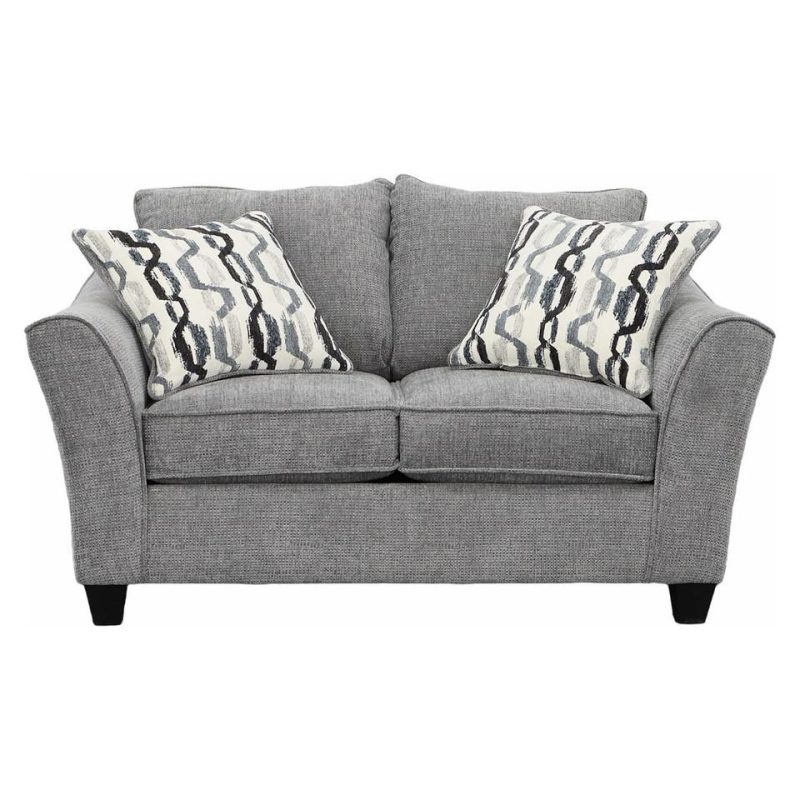 Living Room Sets |  Riviera Sofa & Loveseat Gray Living Room Furniture Gray