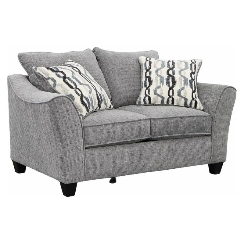 Living Room Sets |  Riviera Sofa & Loveseat Gray Living Room Furniture Gray