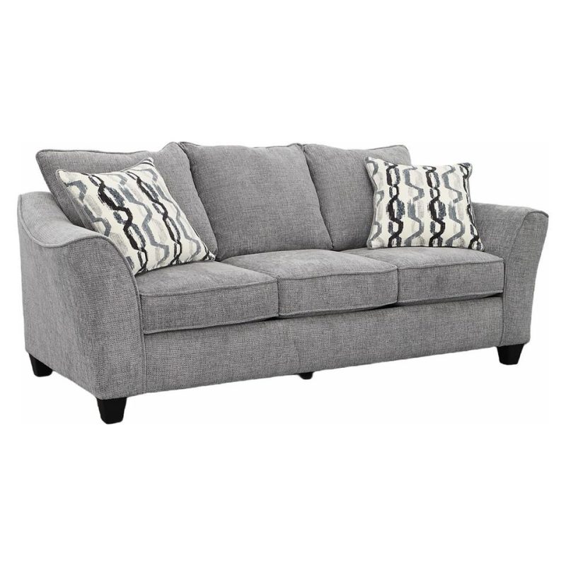 Living Room Sets |  Riviera Sofa & Loveseat Gray Living Room Furniture Gray