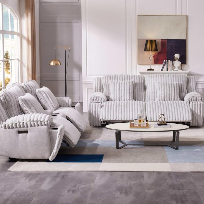 Living Room Sets |  Utopia Sofa & Loveseat Gray Living Room Furniture Gray