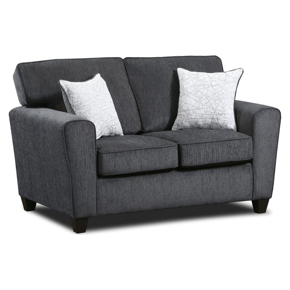 Loveseats |  Adler Gray Loveseat Gray Living Room Furniture Gray