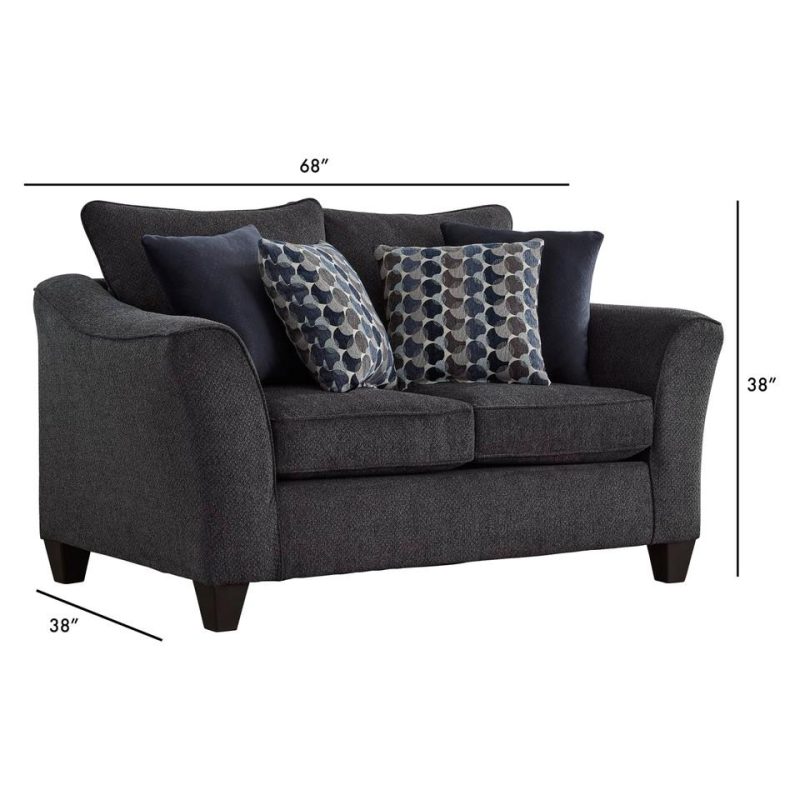 Loveseats |  Albany Slate Loveseat Gray Living Room Furniture Gray