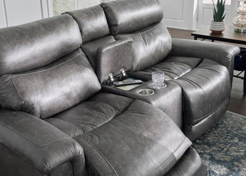 Loveseats |  Brentwood Power Reclining Loveseat Gray Living Room Furniture Gray