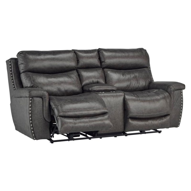 Loveseats |  Brentwood Power Reclining Loveseat Gray Living Room Furniture Gray