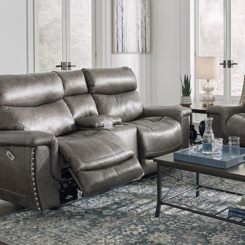 Loveseats |  Brentwood Reclining Loveseat Gray Living Room Furniture Gray