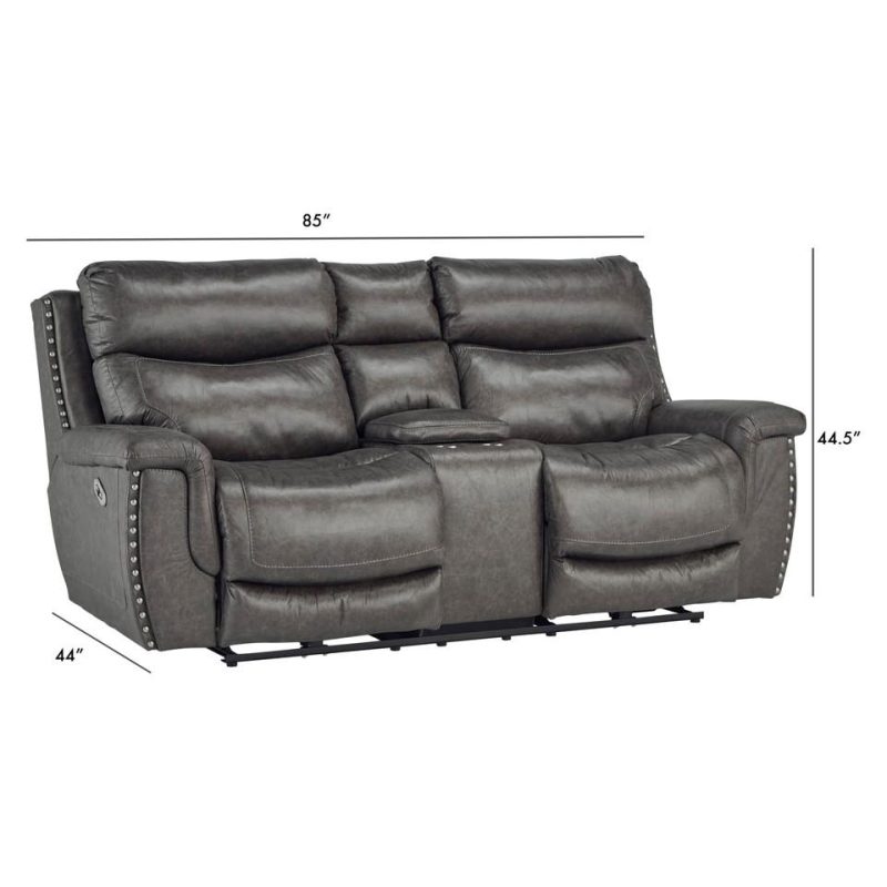 Loveseats |  Brentwood Reclining Loveseat Gray Living Room Furniture Gray