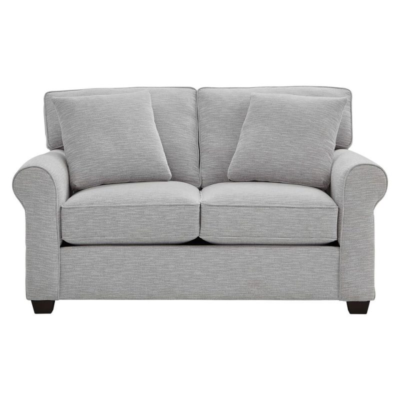 Loveseats |  Crestview Granite Roll Arm Loveseat Gray Living Room Furniture Gray