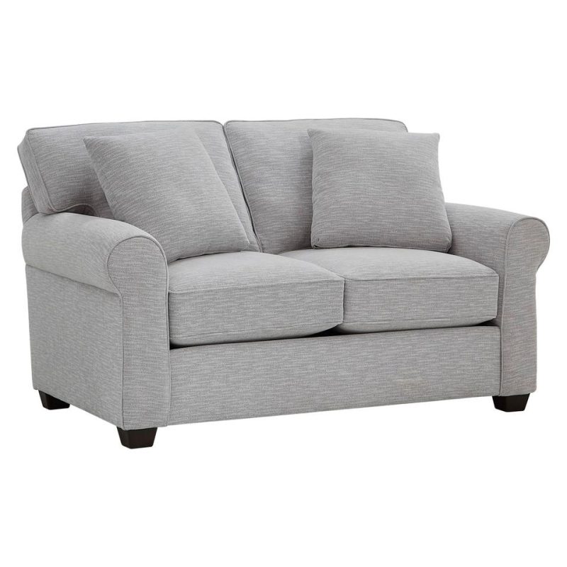 Loveseats |  Crestview Granite Roll Arm Loveseat Gray Living Room Furniture Gray