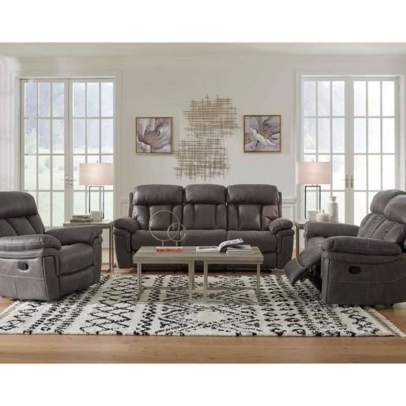 Loveseats |  Grayson Reclining Loveseat Gray Living Room Furniture Gray