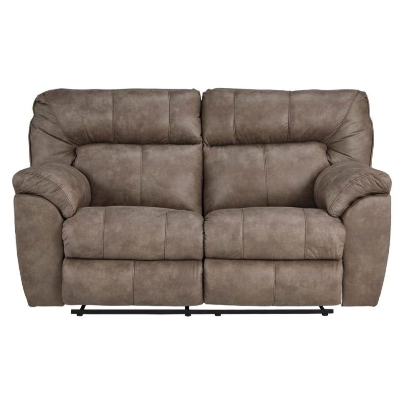 Loveseats |  Harrison Coffee Faux Leather Reclining Loveseat Brown Living Room Furniture Brown