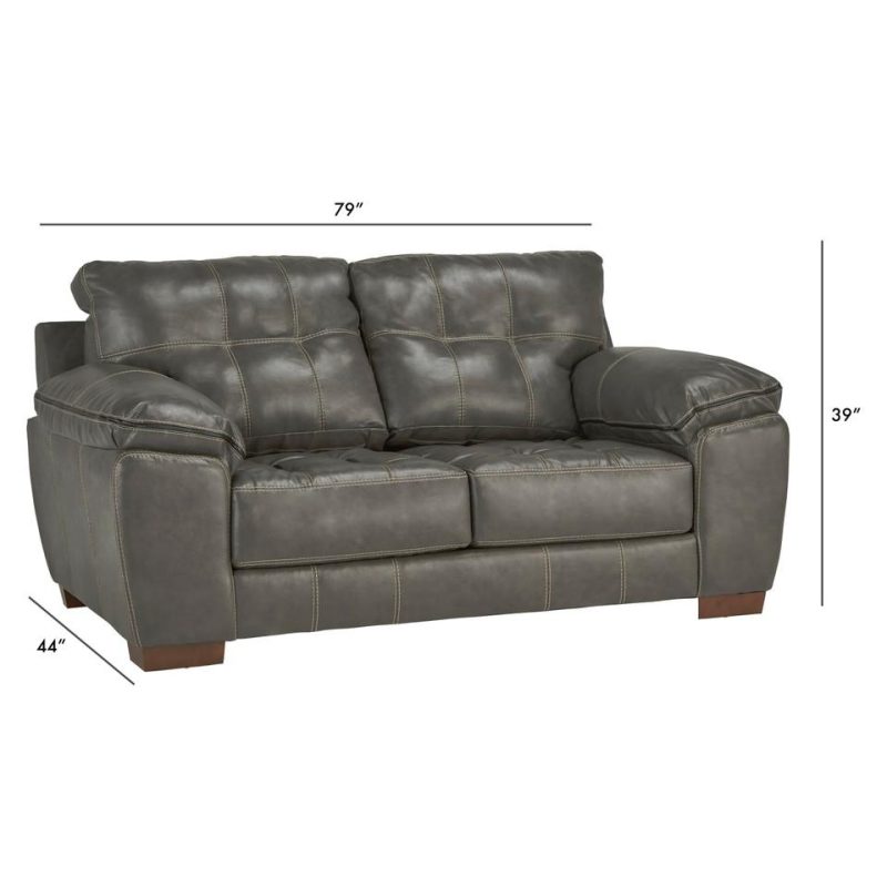 Loveseats |  Holman Loveseat Gray Living Room Furniture Gray