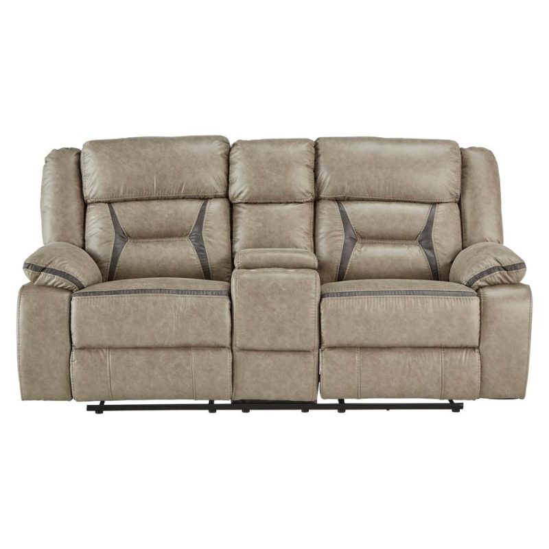 Loveseats |  Maxwell Reclining Loveseat Cream Living Room Furniture Cream