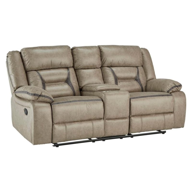 Loveseats |  Maxwell Reclining Loveseat Cream Living Room Furniture Cream