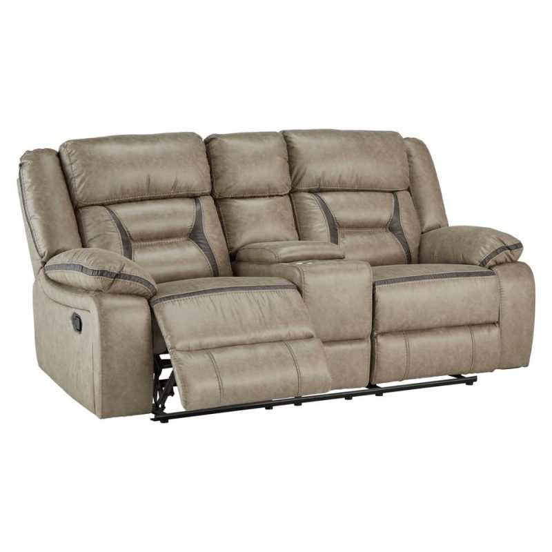 Loveseats |  Maxwell Reclining Loveseat Cream Living Room Furniture Cream