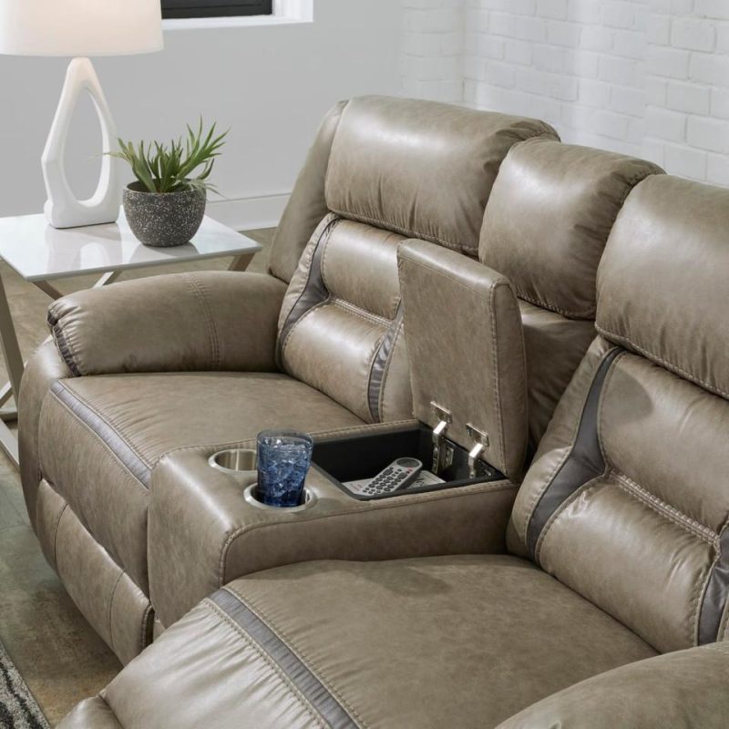 Loveseats |  Maxwell Reclining Loveseat Cream Living Room Furniture Cream