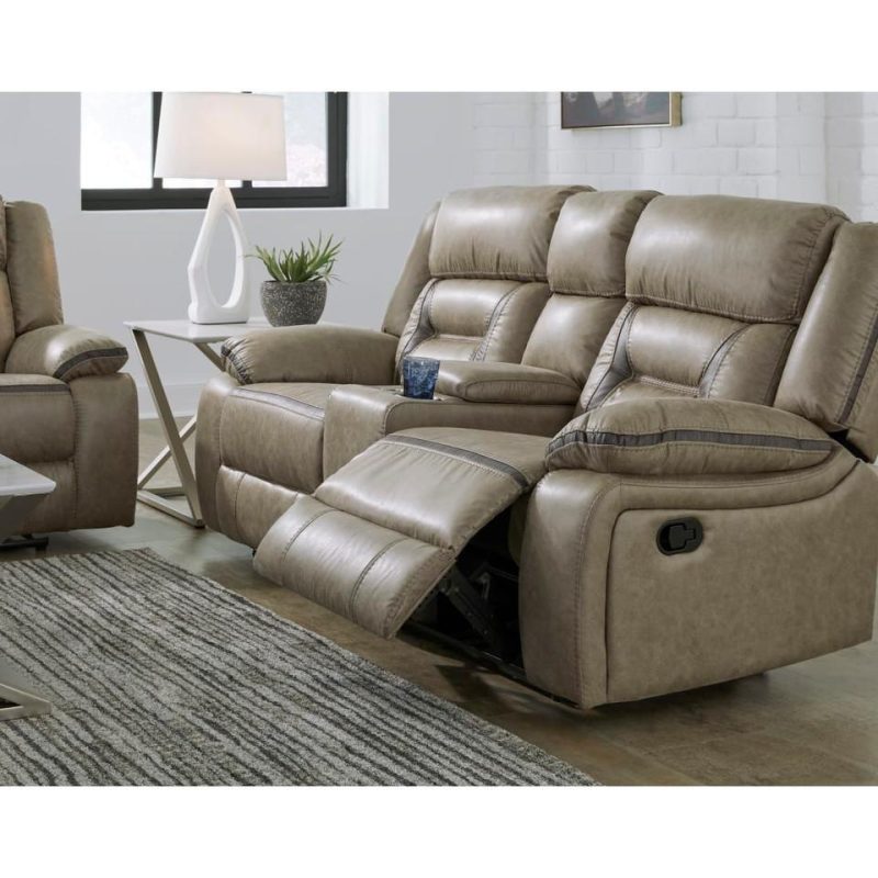 Loveseats |  Maxwell Reclining Loveseat Cream Living Room Furniture Cream