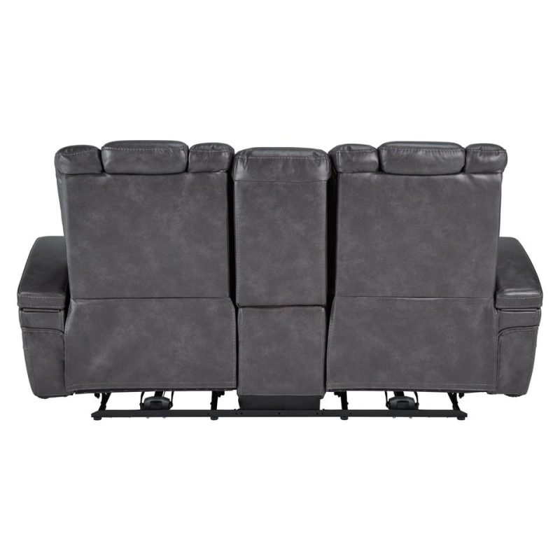 Loveseats |  Onyx Dual Glider Reclining Loveseat Black Living Room Furniture Black