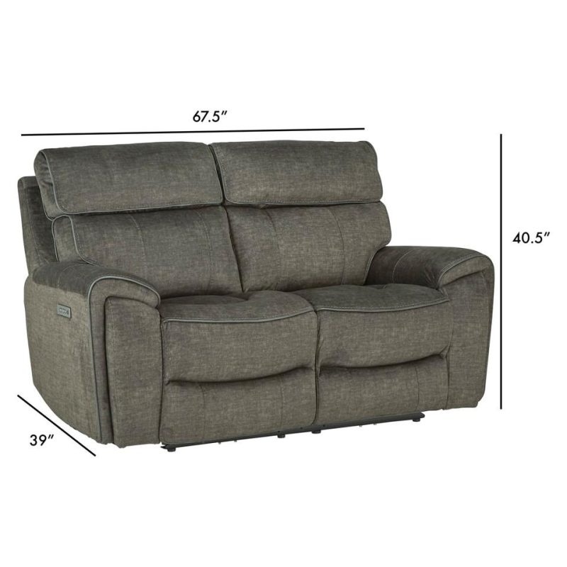 Loveseats |  Riverdale P2 Reclining Loveseat Gray Living Room Furniture Gray